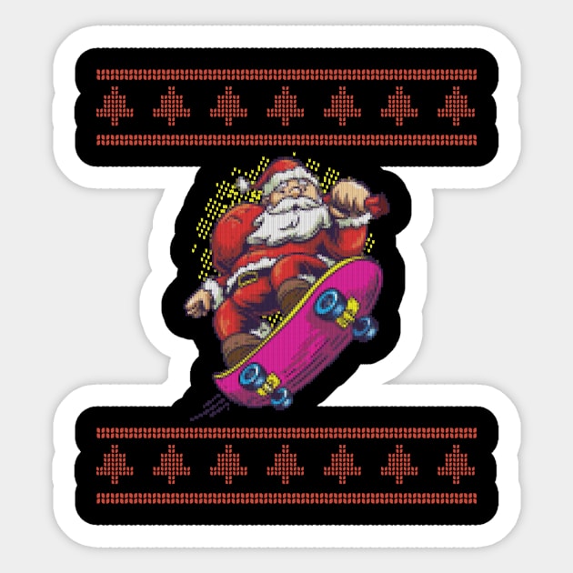 Ugly Christmas Santa Claus Sticker by Shiva121